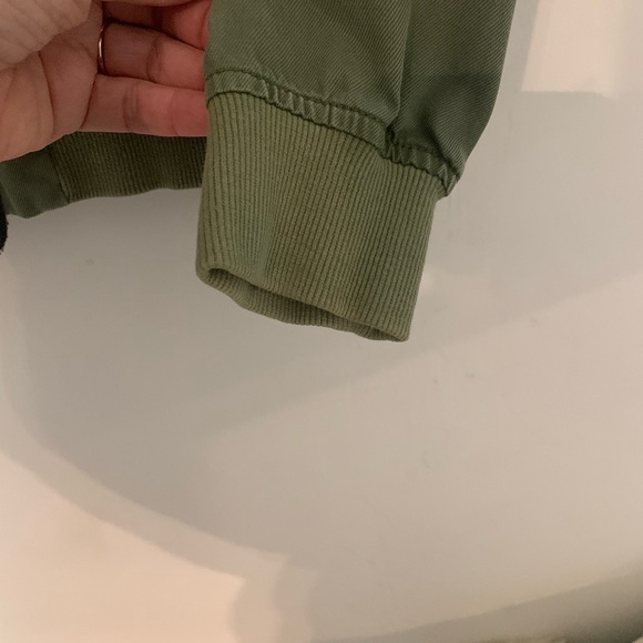 Kenneth Cole Army Green Coat Bomber Jacket Women’s Size S Full Zip - Picture 13 of 16